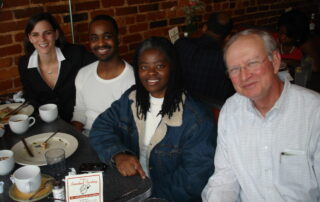 From right to left: Bill Hoffmann, clients Hope and Andy, and Martha in December 2007.